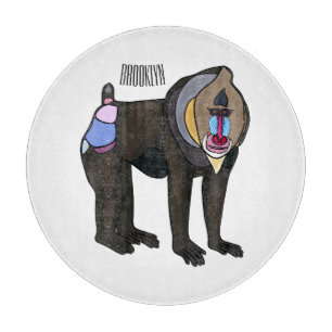 Planche À Découper Illustration de dessin animé Mandrill