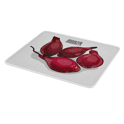 Planche À Découper Illustration de dessin animé Shallot (Coin)