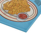 Planche À Découper Illustration de dessin animé sur le poulet frit (Coin)