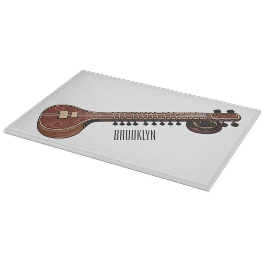 Planche À Découper Illustration de dessin de Sitar (Coin)
