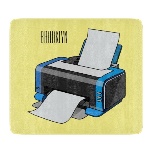 Planche À Découper Illustration de dessin d'imprimante (Devant)