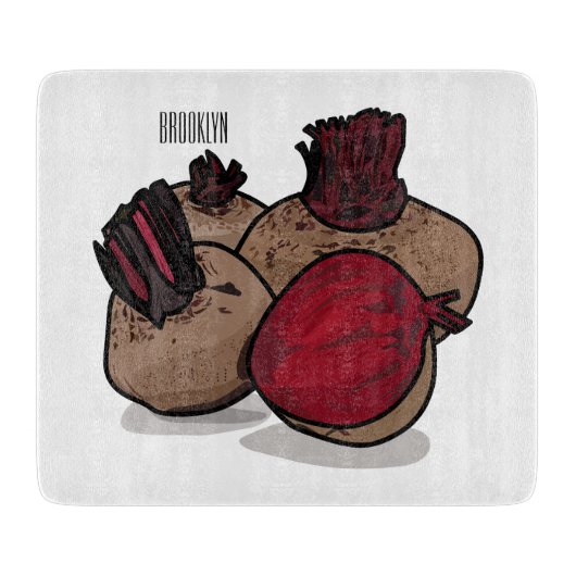 Planche À Découper Illustration de dessin sur la betterave (Devant)