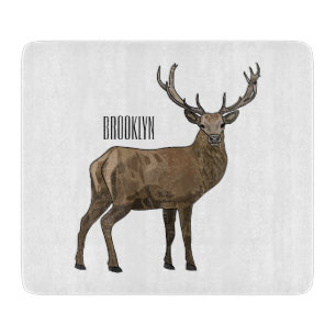 Planche À Découper Illustration de dessin sur le cerf