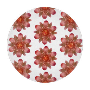 Planche À Découper Illustration de fleur sauvage rouge rustique Des