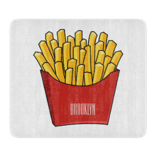 Planche À Découper Illustration de frites
