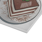 Planche À Découper Illustration de gâteau de Tiramisu (Coin)