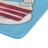 Planche À Découper Illustration de gâteau en velours rouge (Coin)