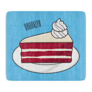 Planche À Découper Illustration de gâteau en velours rouge