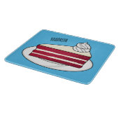 Planche À Découper Illustration de gâteau en velours rouge (Coin)