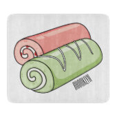 Planche À Découper Illustration de gâteau suisse roll / roll (Devant)