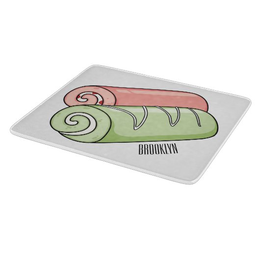 Planche À Découper Illustration de gâteau suisse roll / roll (Coin)