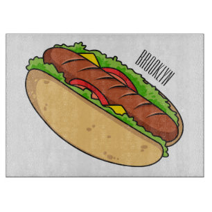 Planche À Découper Illustration de Hot dog