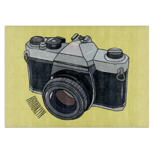 Planche À Découper Illustration de la caméra