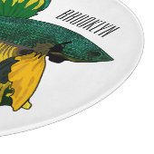 Planche À Découper Illustration de la caricature de poisson de combat (Coin)