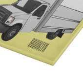 Planche À Découper Illustration de la caricature du camion-boîte (Coin)