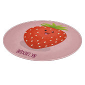 Planche À Découper Illustration de la fraise Cute kawaii (Coin)