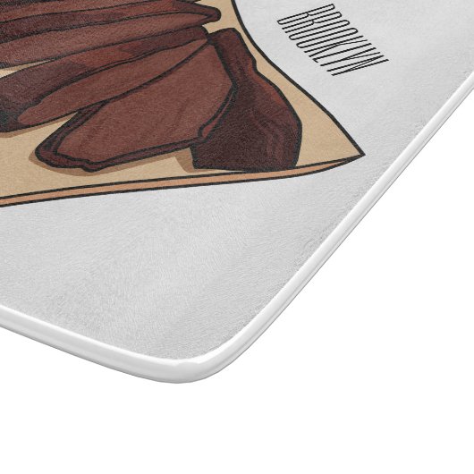 Planche À Découper Illustration de la poitrine de boeuf (Coin)