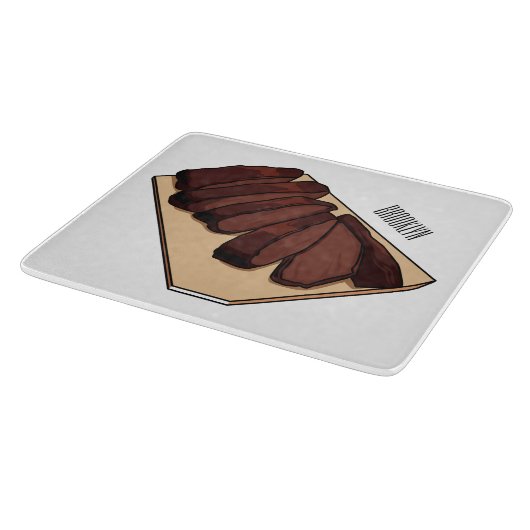 Planche À Découper Illustration de la poitrine de boeuf (Coin)