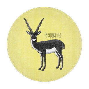 Planche À Découper Illustration de l'antilope Blackbuck