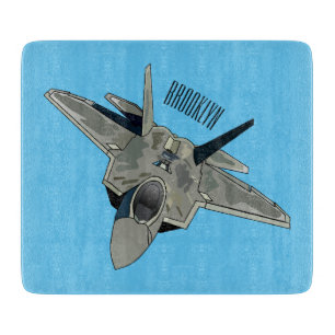 Planche À Découper Illustration de l'avion de chasse