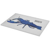 Planche À Découper Illustration de l'écrevisse marron bleu (Coin)