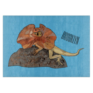 Planche À Découper Illustration de lézard à col frisé
