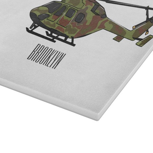 Planche À Découper Illustration de l'hélicoptère de l'armée (Coin)