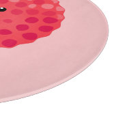 Planche À Découper Illustration de litchee rose mignon (Coin)