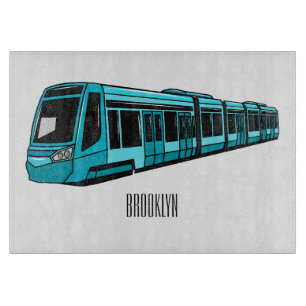 Planche À Découper Illustration de locomotive électrique