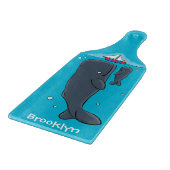 Planche À Découper Illustration de mignons baleines et voiliers (Coin)