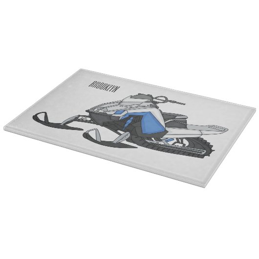 Planche À Découper Illustration de motoneige (Coin)