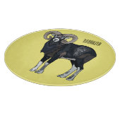 Planche À Découper Illustration de mouflon, mouton (Coin)