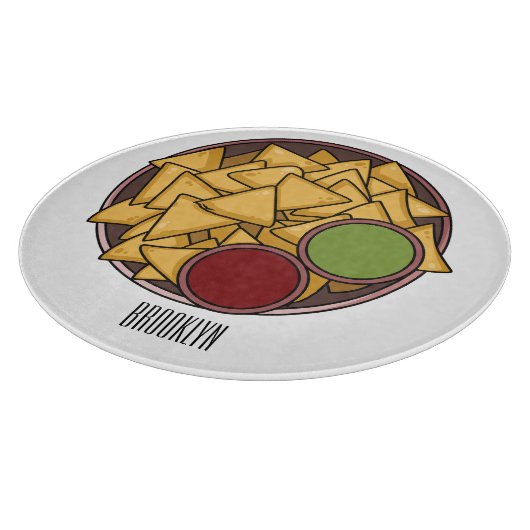 Planche À Découper Illustration de Nachos (Coin)
