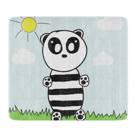 Planche À Découper Illustration de Panda Mignon (Devant)
