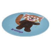 Planche À Découper Illustration de panda rouge mignon (Coin)