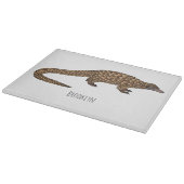 Planche À Découper Illustration de pangolin à queue longue (Coin)