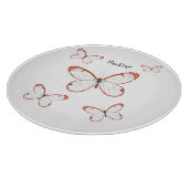 Planche À Découper Illustration de papillon en verre (Coin)