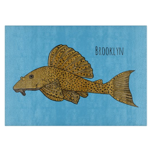 Planche À Découper Illustration de poisson Pleco (Devant)