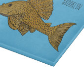 Planche À Découper Illustration de poisson Pleco (Coin)