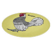 Planche À Découper Illustration de poulet Sebright (Coin)