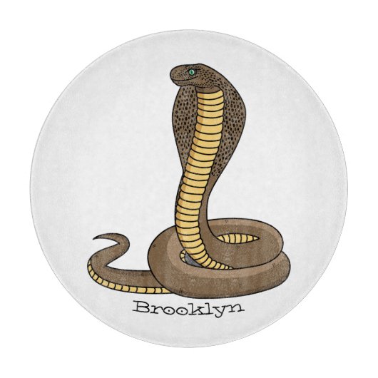 Planche À Découper Illustration de serpent à cobra Brown (Devant)