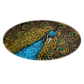 Planche À Découper Illustration de splendeur de paon (Coin)