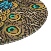 Planche À Découper Illustration de splendeur de paon (Coin)