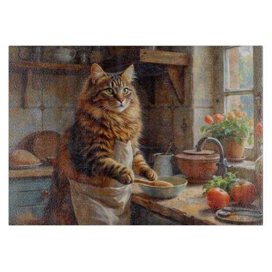 Planche À Découper Illustration de style peinture à l'huile d'un Sibé (Devant)