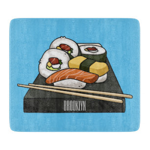 Planche À Découper Illustration de sushi