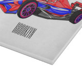 Planche À Découper Illustration de voiture de course professionnelle (Coin)