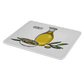 Planche À Découper Illustration d'huile d'olive (Coin)