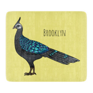 Planche À Découper Illustration d'oiseau de faisan paon de Palawan