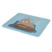 Planche À Découper Illustration drôle de morse joyeux (Coin)