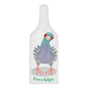 Planche À Découper Illustration drôle de pigeon curieux